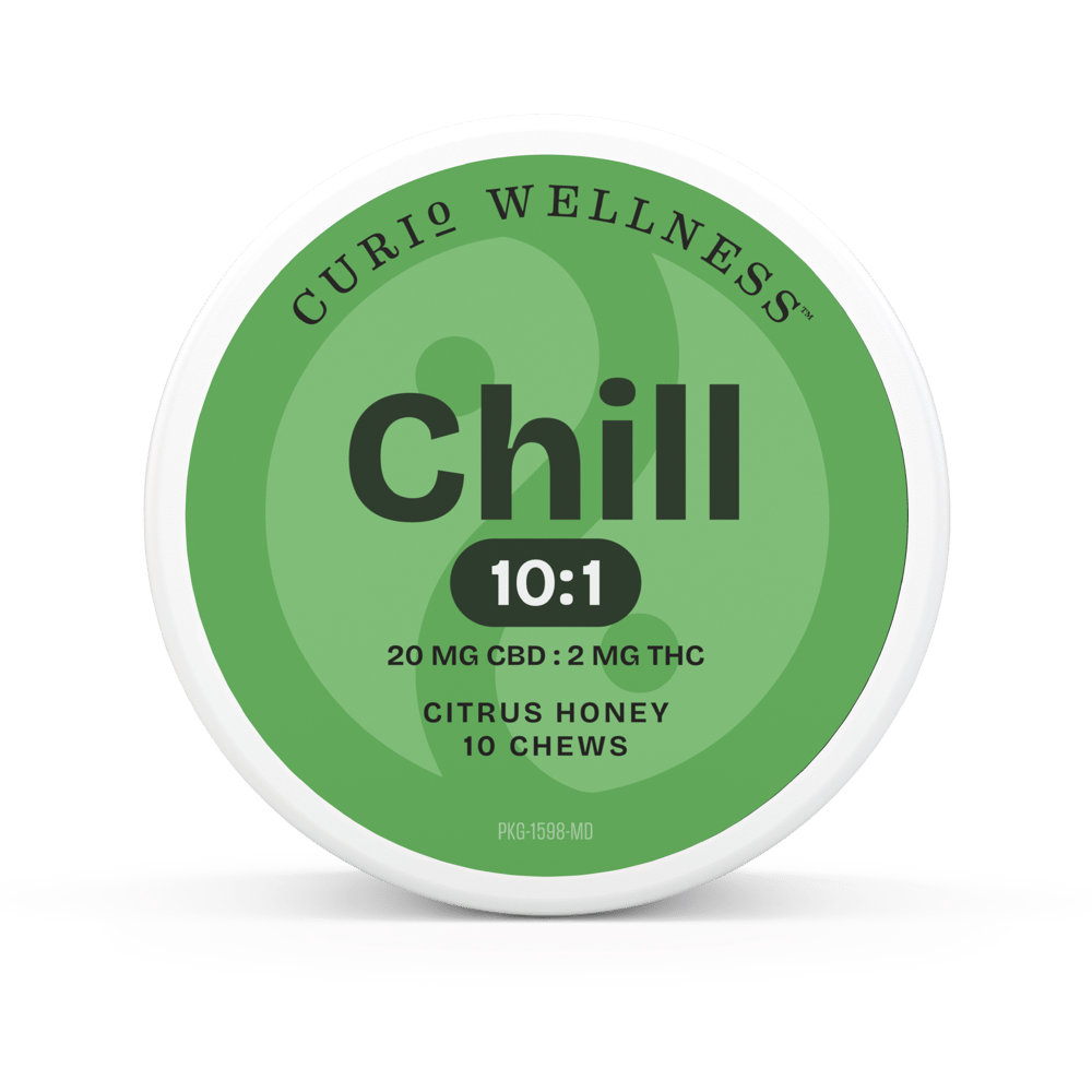 Chill 10:1 Chews - Citrus Honey [10pk] (200mg CBD/20mg THC) by Curio Wellness