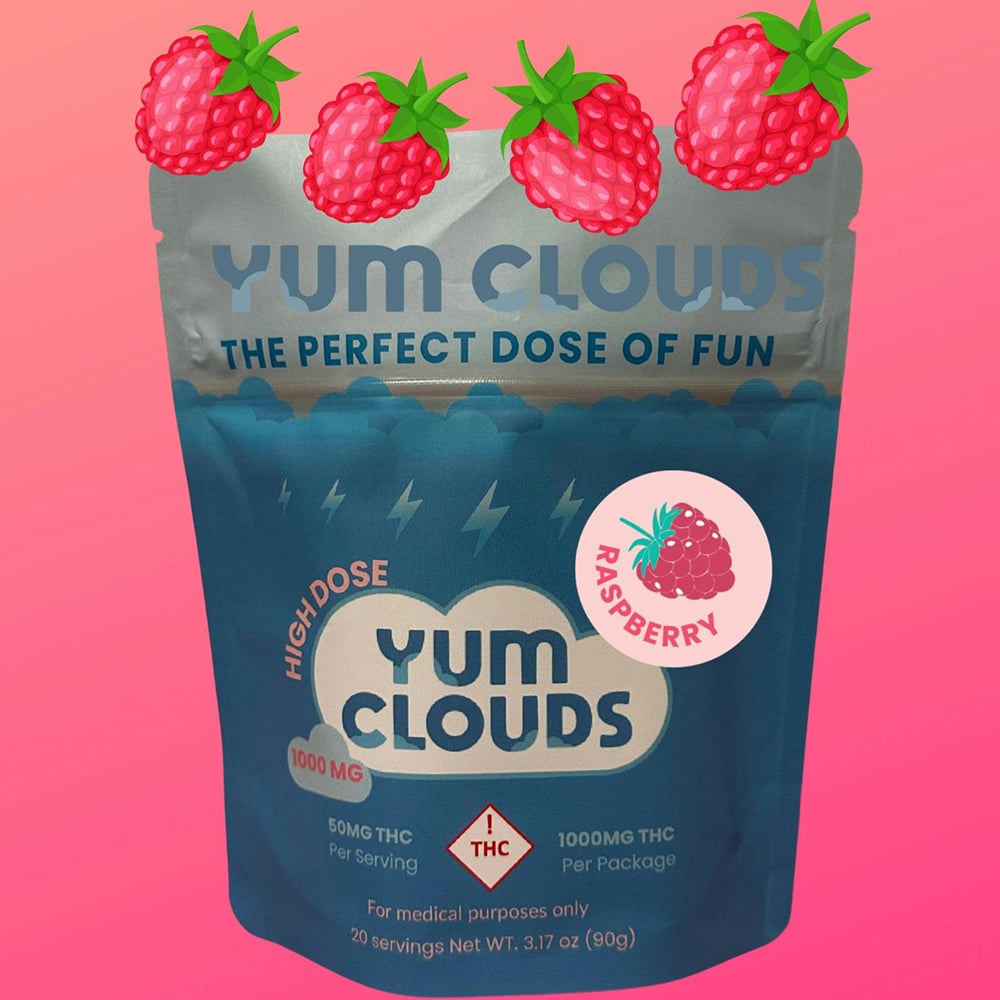 Raspberry [20pk] (1000mg) by Yum Clouds