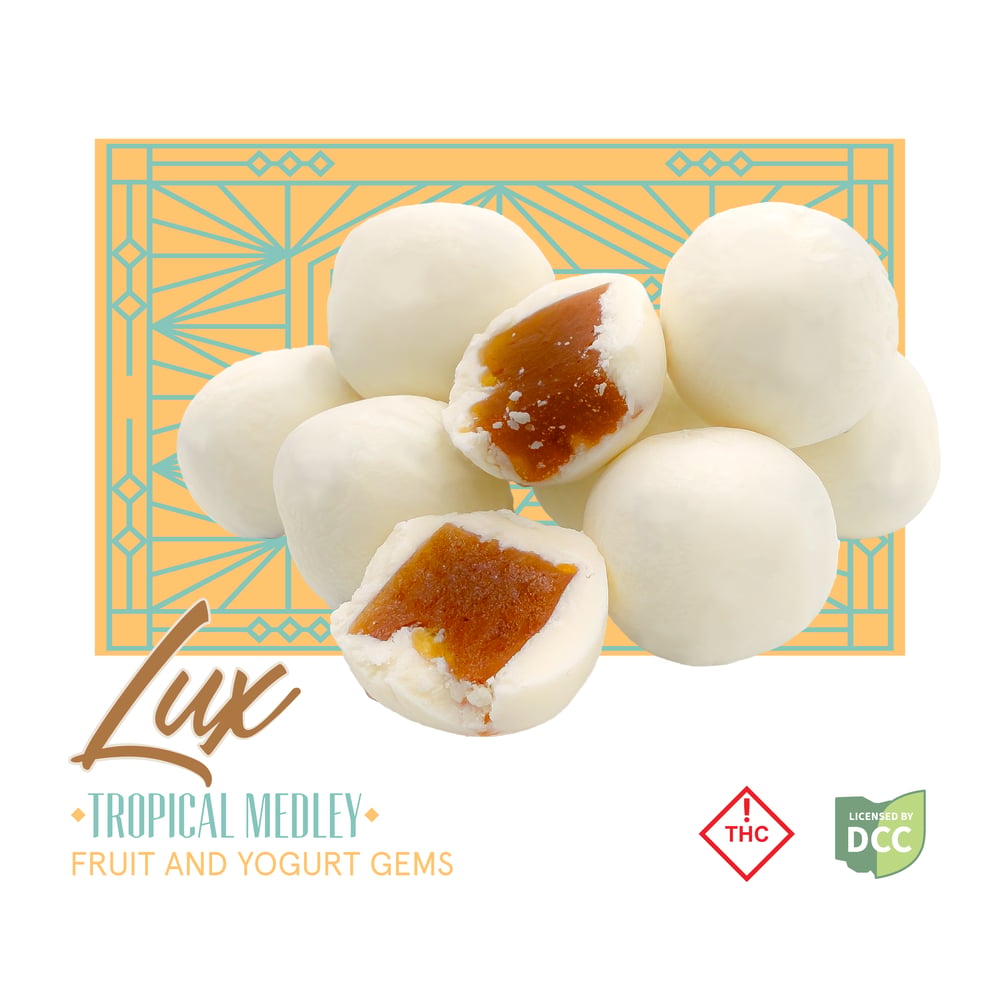 Tropical Medley and Cream Fruit and Yogurt Gems | 100mg (10pk) by Lux