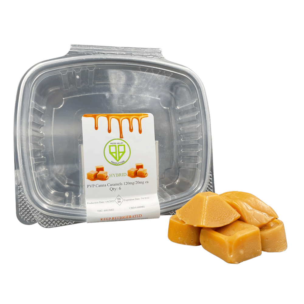 Canna Caramels (60mg) by Pecos Valley Production