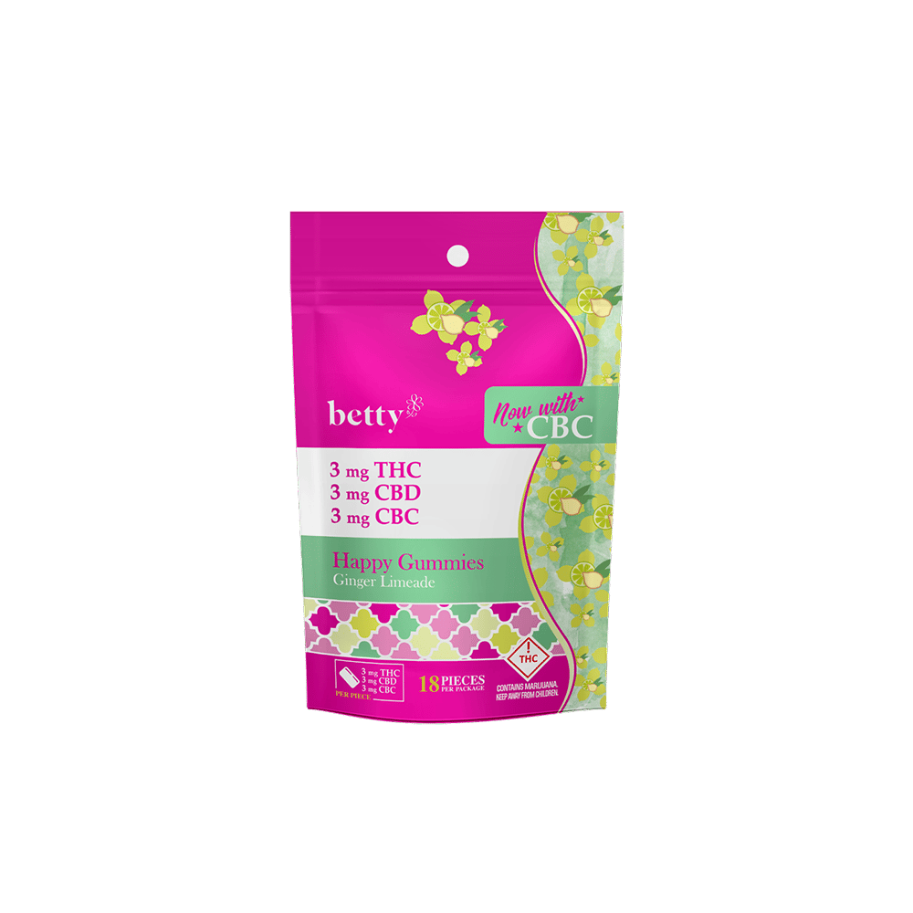 Ginger Limeade [18pk] (54mg CBD/54mg THC/54mg CBC) by Betty