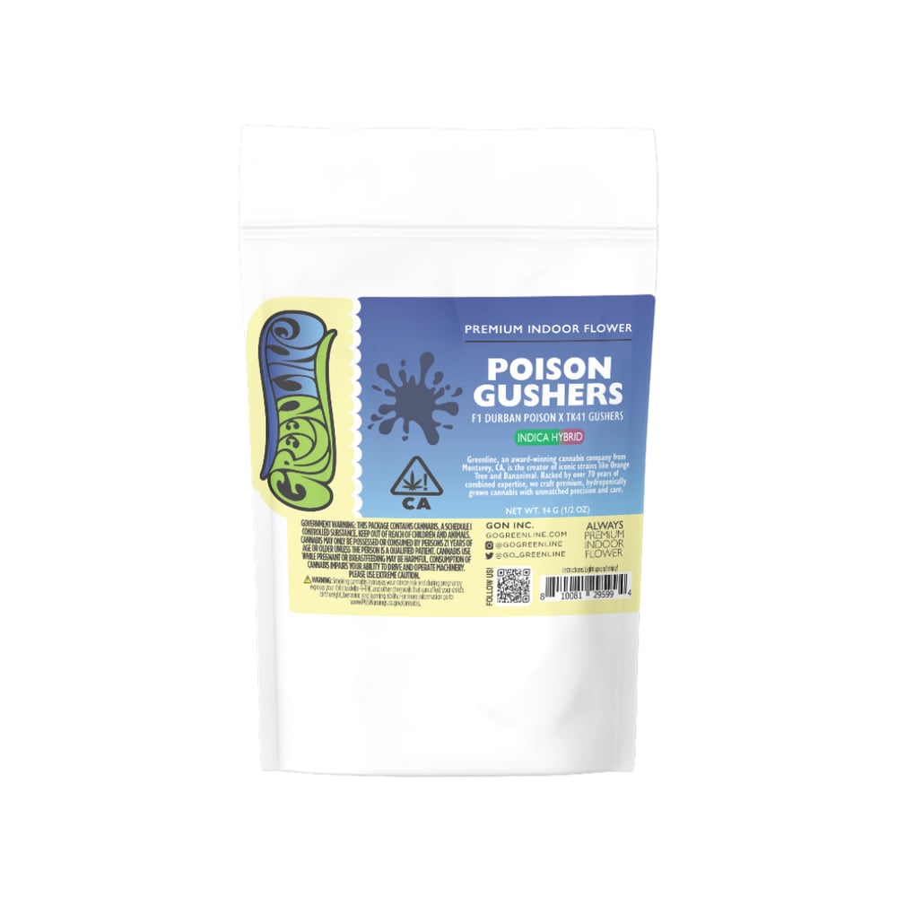 Poison Gushers | Greenline | Cannabis Strain - Purple Lotus