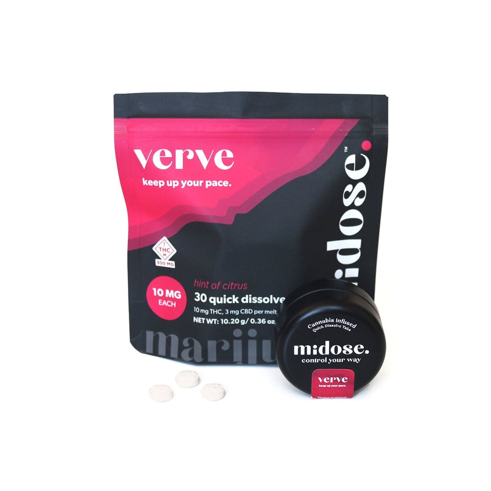 Verve melts [30pk] (300mg THC, 90mg CBD) by midose.