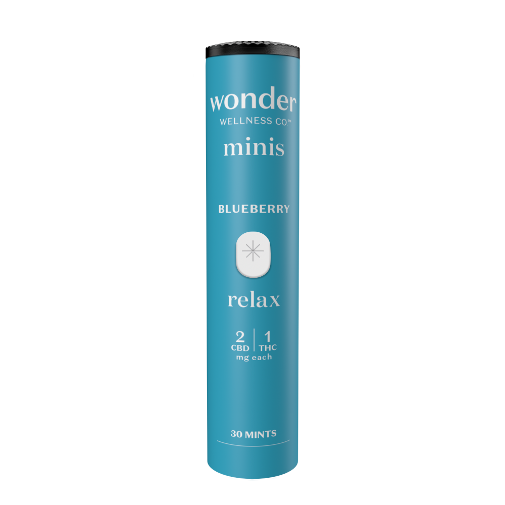 *Wonder Relax Minis 2:1 (Blueberry) (200mg CBD /100mg THC) by * Wonder Wellness Co.™