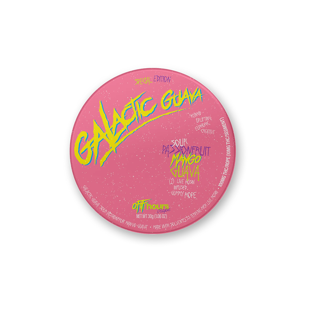 Galactic Guava (Sour Passionfruit Mango Guava) [1pk] (100mg THC) by Off Hours