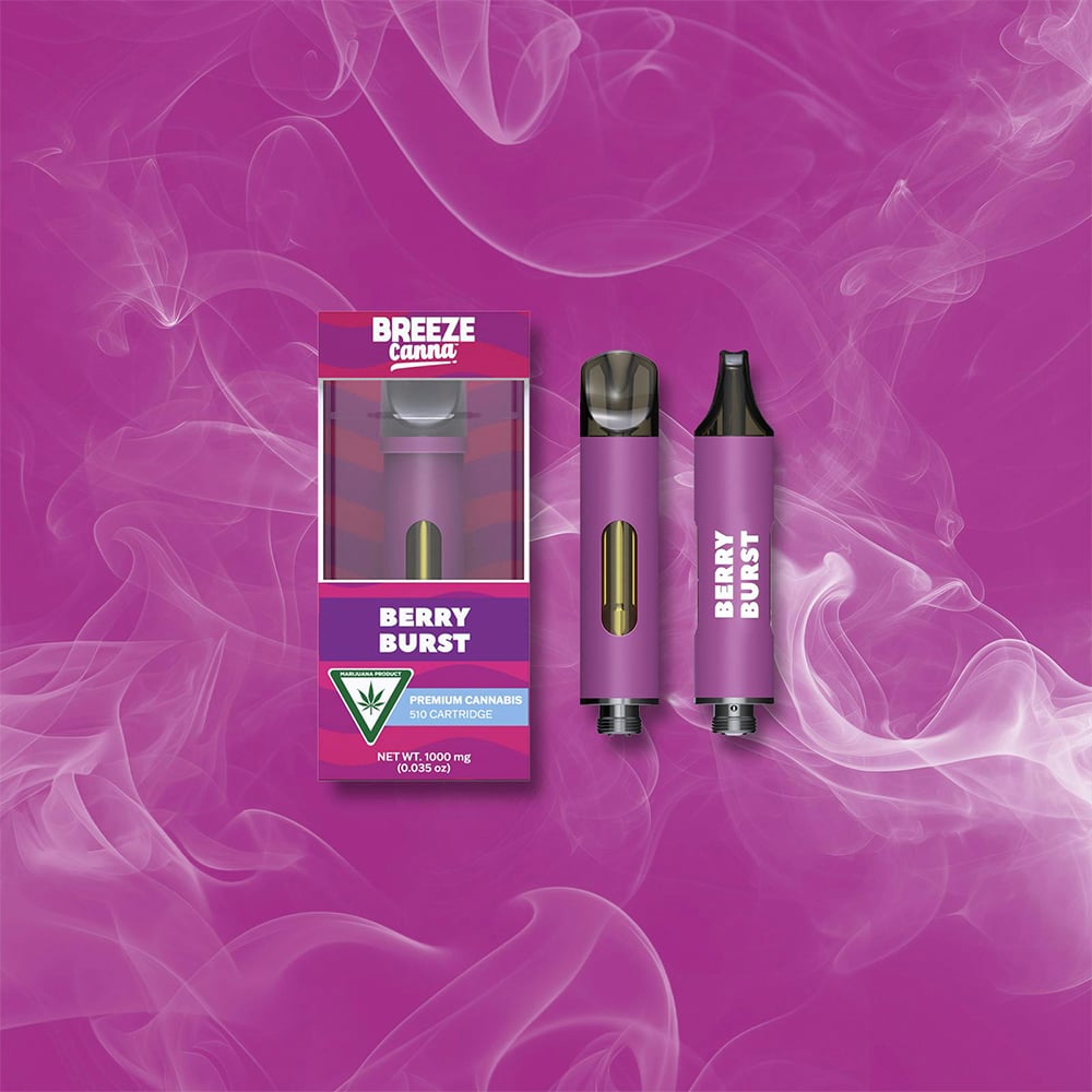 Berry Burst - Classic 1g 510 Vape Device — BREEZE Canna by Breeze Canna