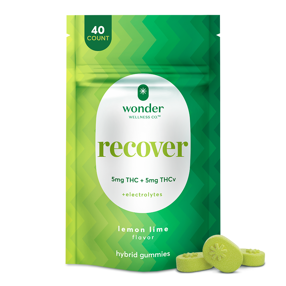 *Wonder | Recover 1:1 Lemon Lime Gummies [40pk] (200mg THC/200mg THCv) by * Wonder Wellness Co.™
