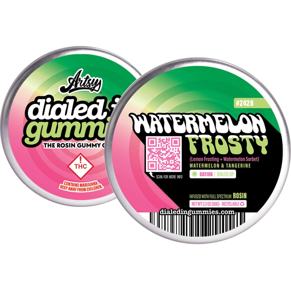 100mg - Watermelon Frosty #2428 - Rosin Gummies (10pk) by Dialed In Gummies
