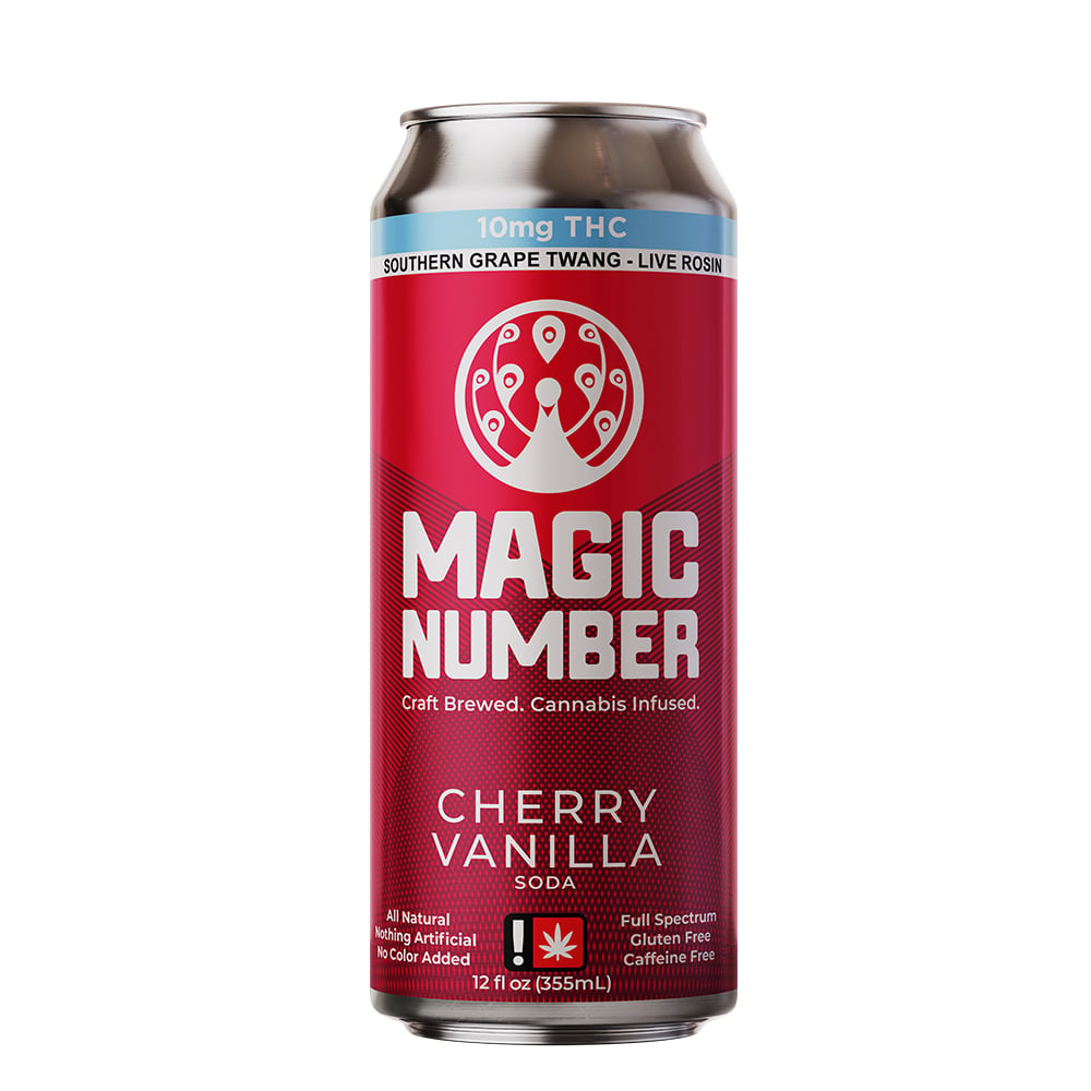 Cherry Vanilla Natural Soda (10mg Live Resin) by Magic Number