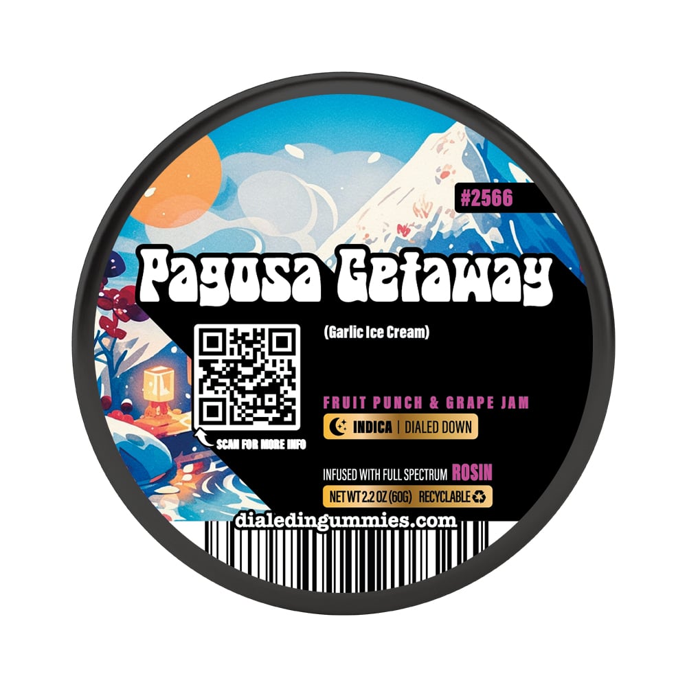 100mg - Pagosa Getaway #2566 - Rosin Gummies (10pk) by Dialed In Gummies