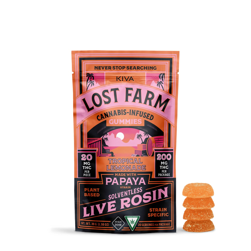 Tropical Lemonade x Papaya [10pk] (200mg) by Lost Farm