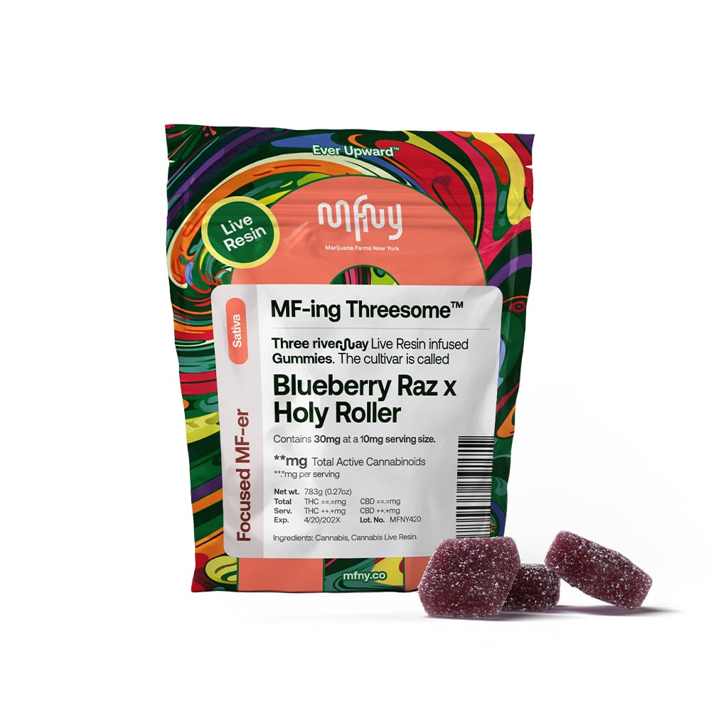 Blueberry Raz x Holy Roller [3pk] (30mg) by MFNY