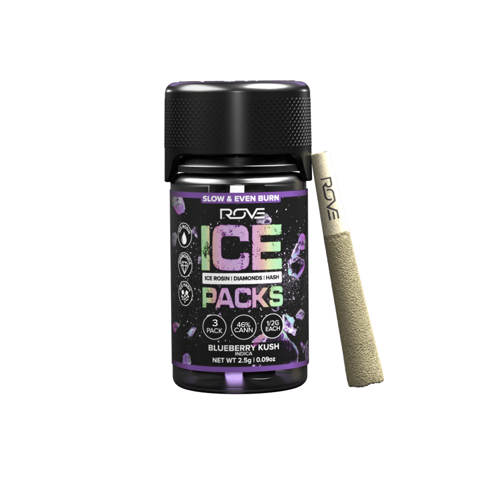 Blueberry Kush- Infused Ice Packs (Rosin, Hash, and Diamonds) [3x 0.5g] by ROVE