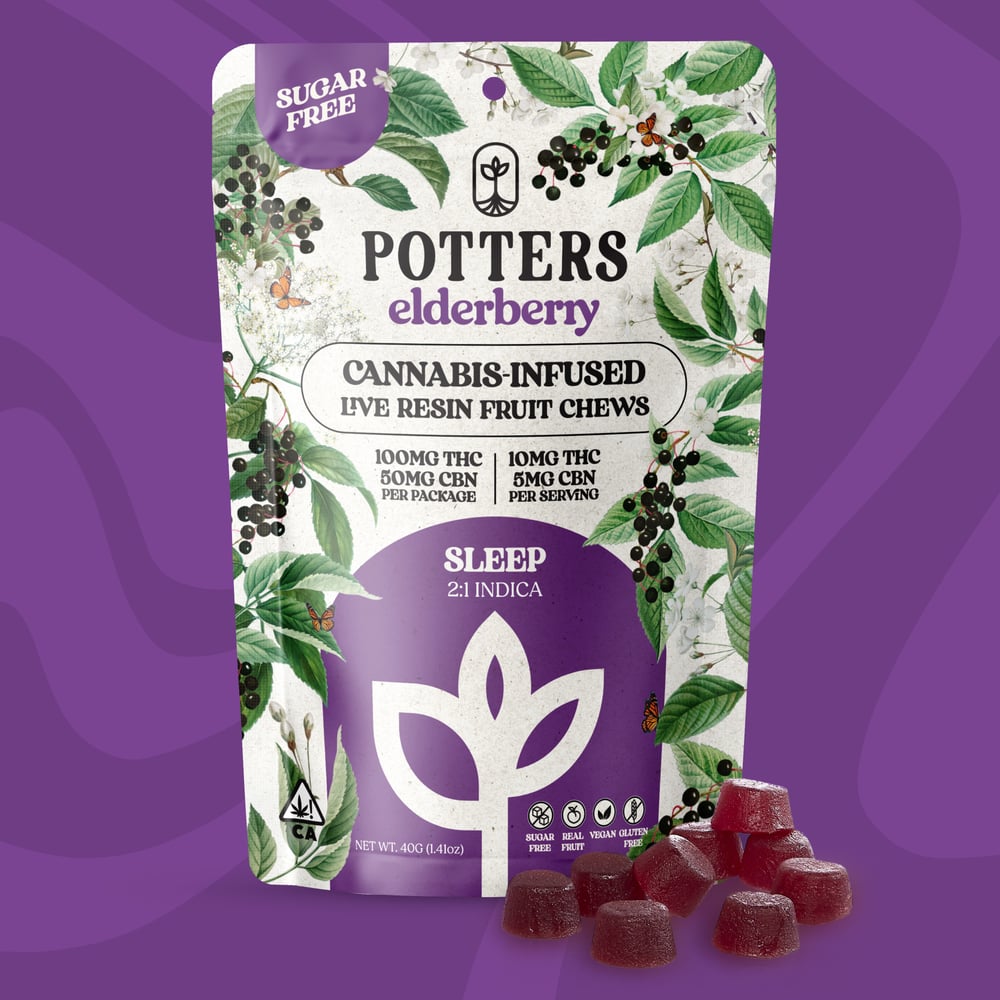 2:1 Elderberry [10pk] (100mg THC/50mg CBN) by Potters