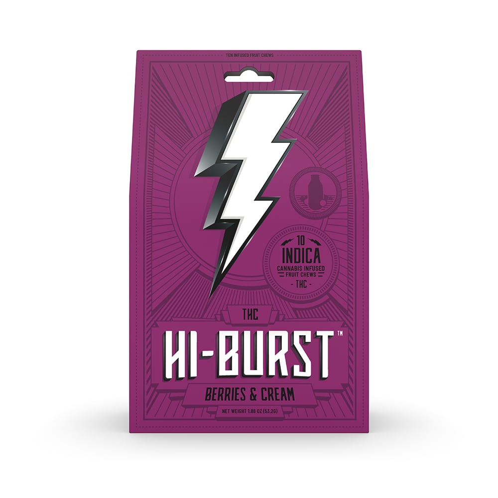 Berries & Cream - Indica [10pk] (100mg) by Hi-Burst