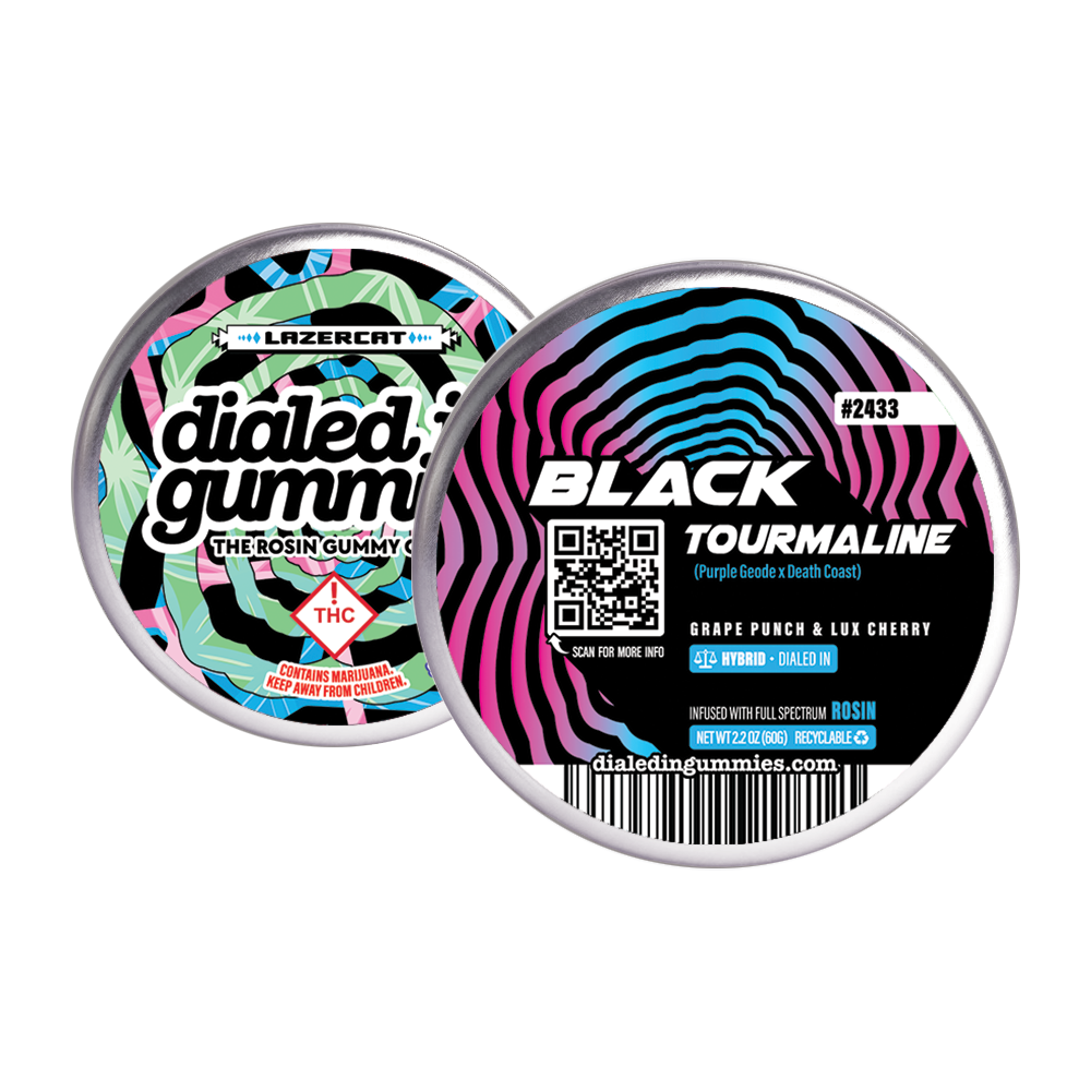 100mg - Black Tourmaline #2433 - Rosin Gummies (10pk) by Dialed In Gummies