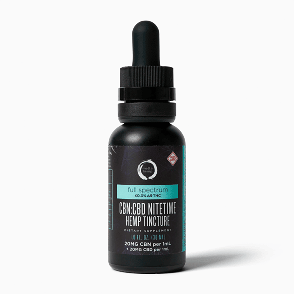 1:1 CBN:CBD Nitetime Tincture (600mg CBN/600mg CBD) by Metta Hemp in United States