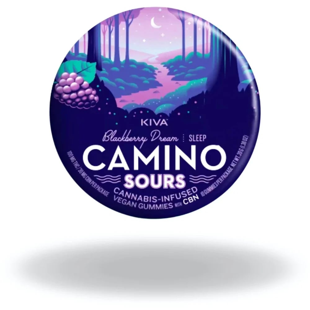 Camino Sours-Blackberry Dream with CBN & CBD 10:10:10 Cannabis-Infused Vegan Gummies-00448 by Camino