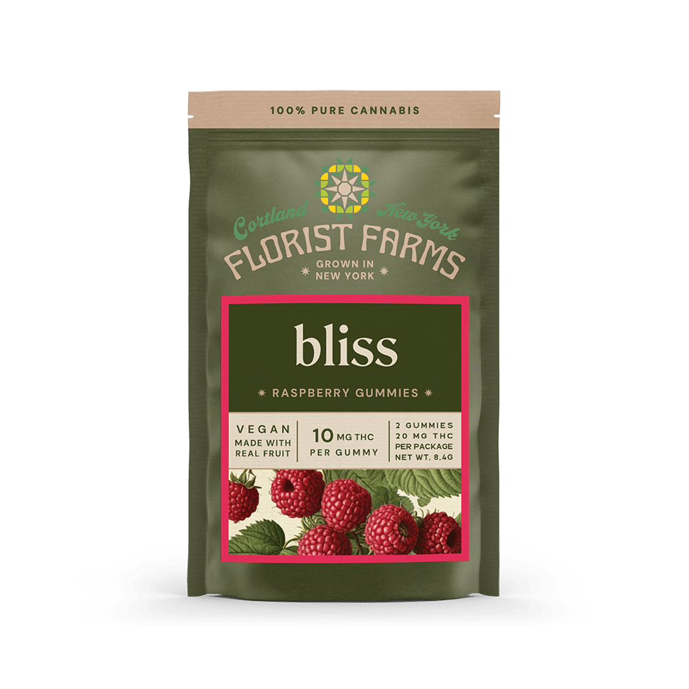 Raspberry | Bliss Gummies | 2pk (20mg) by Florist Farms