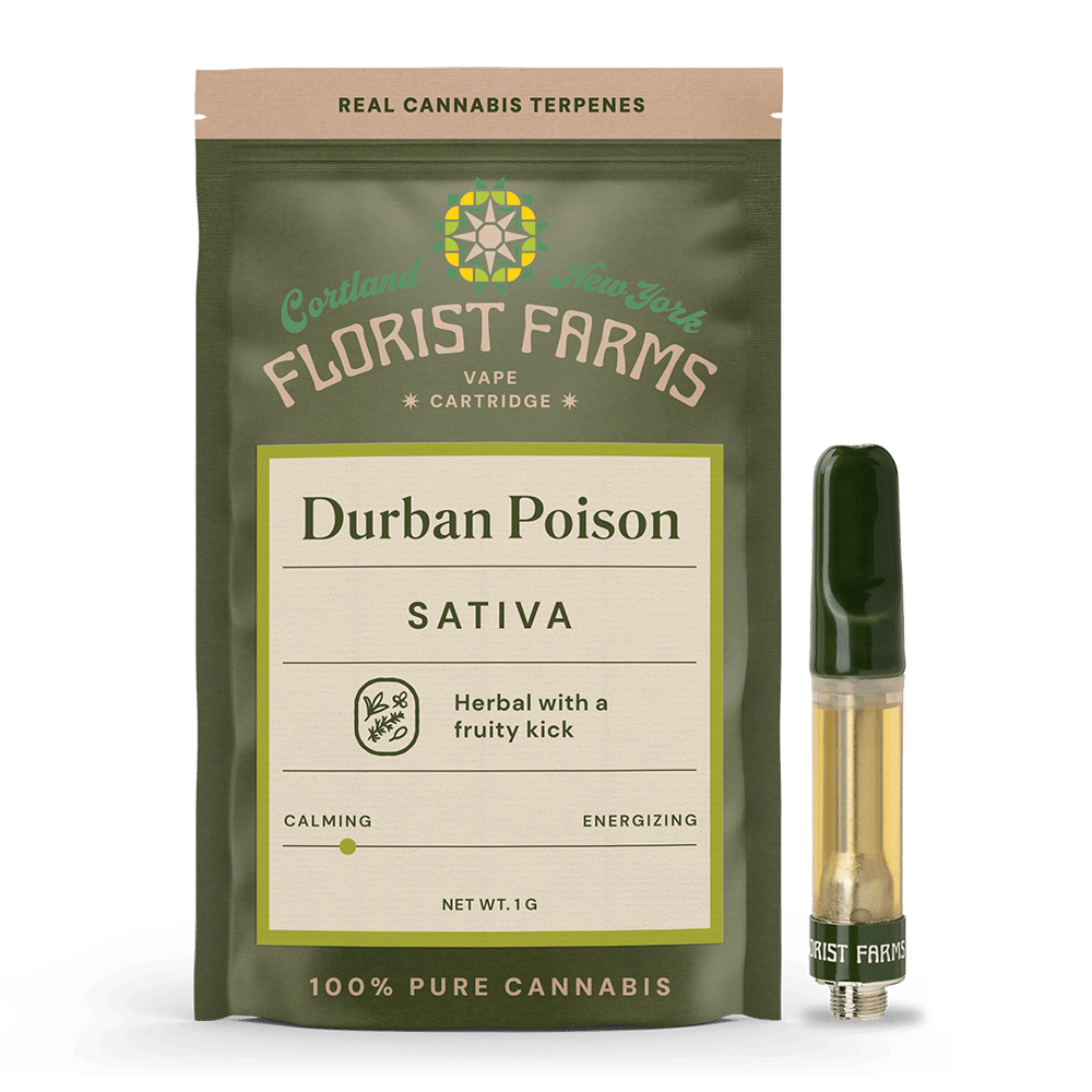 Durban Poison | Sativa | 1G Vape Cartridge by Florist Farms