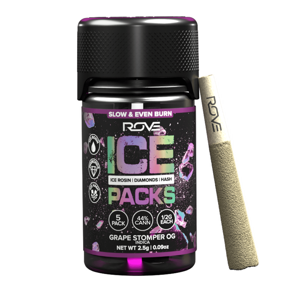 Grape Stomper OG - Infused Ice Packs (Rosin, Hash, and Diamonds) [5x 0.5g] by ROVE