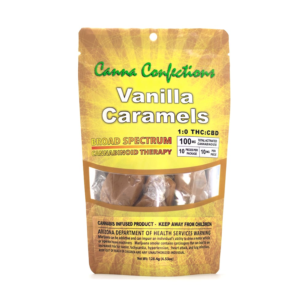 Vanilla Caramels - Indica [10pk] (100mg) by Canna Confections