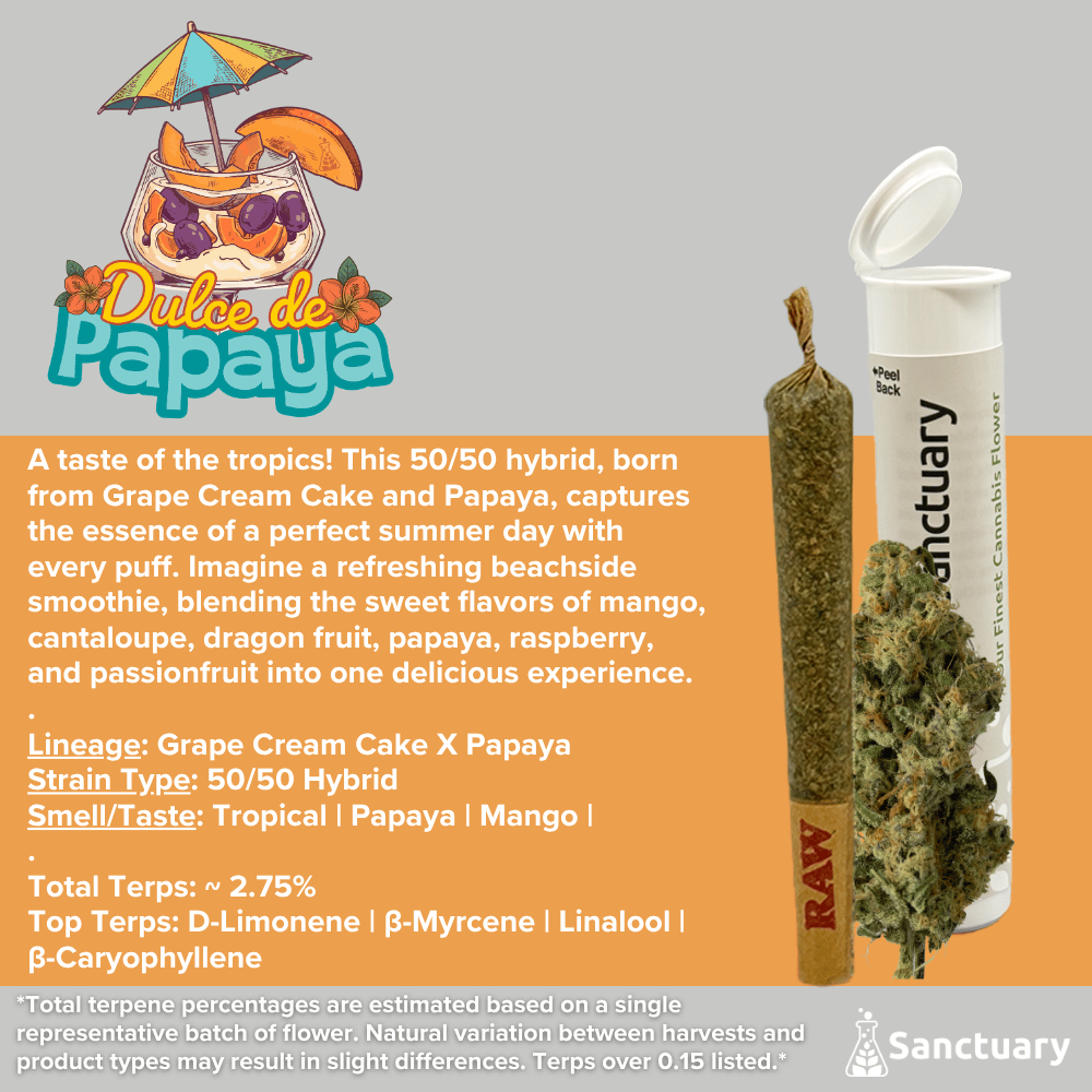 Pre-Roll - Dulce de Papaya [1g] by Sanctuary