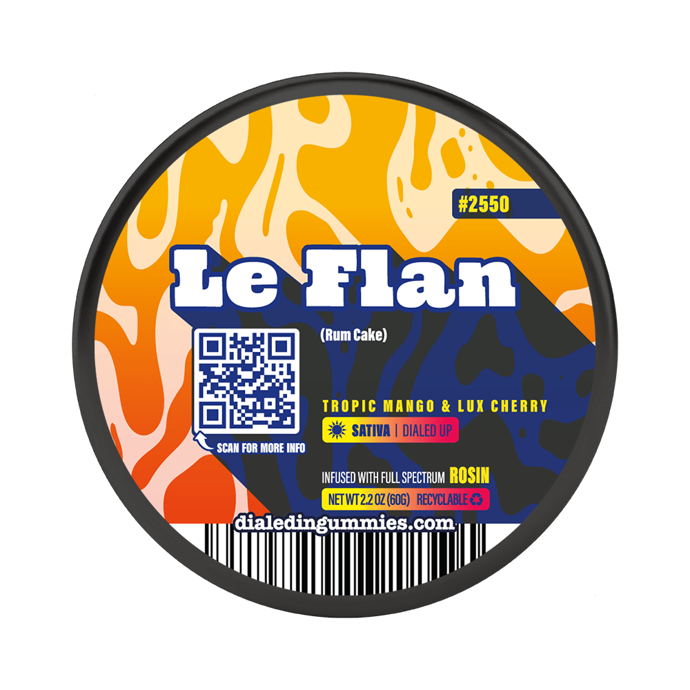 100mg - Le Flan #2550 - Rosin Gummies (10pk) by Dialed In Gummies