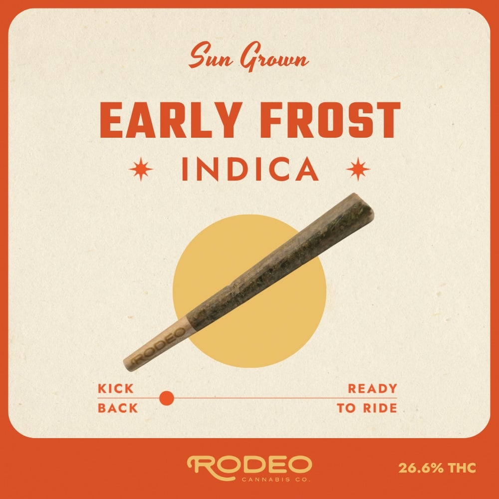 Rodeo Sun Grown Early Frost (I) 1g Preroll (C0070000432) by Rodeo Cannabis