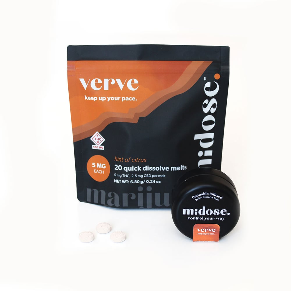 Verve melts [20pk] (100mg THC, 50mg CBD) by midose.