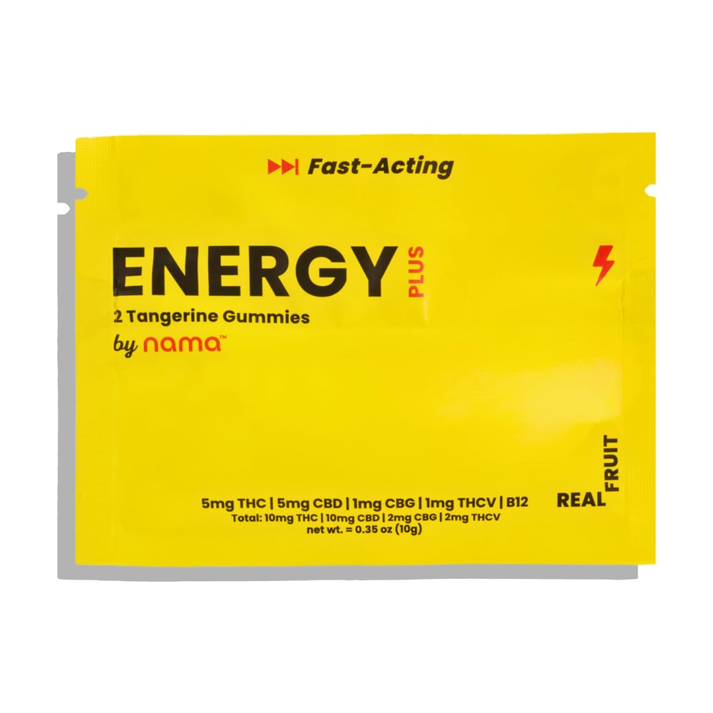 Energy Plus - Tangerine [2pk] (10mg THC/10mg CBD/2mg THCV/2mg CBG + B12) by nama