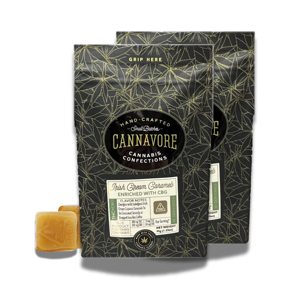 Irish Cream Caramel [10pk] (50mg) by Cannavore Edibles