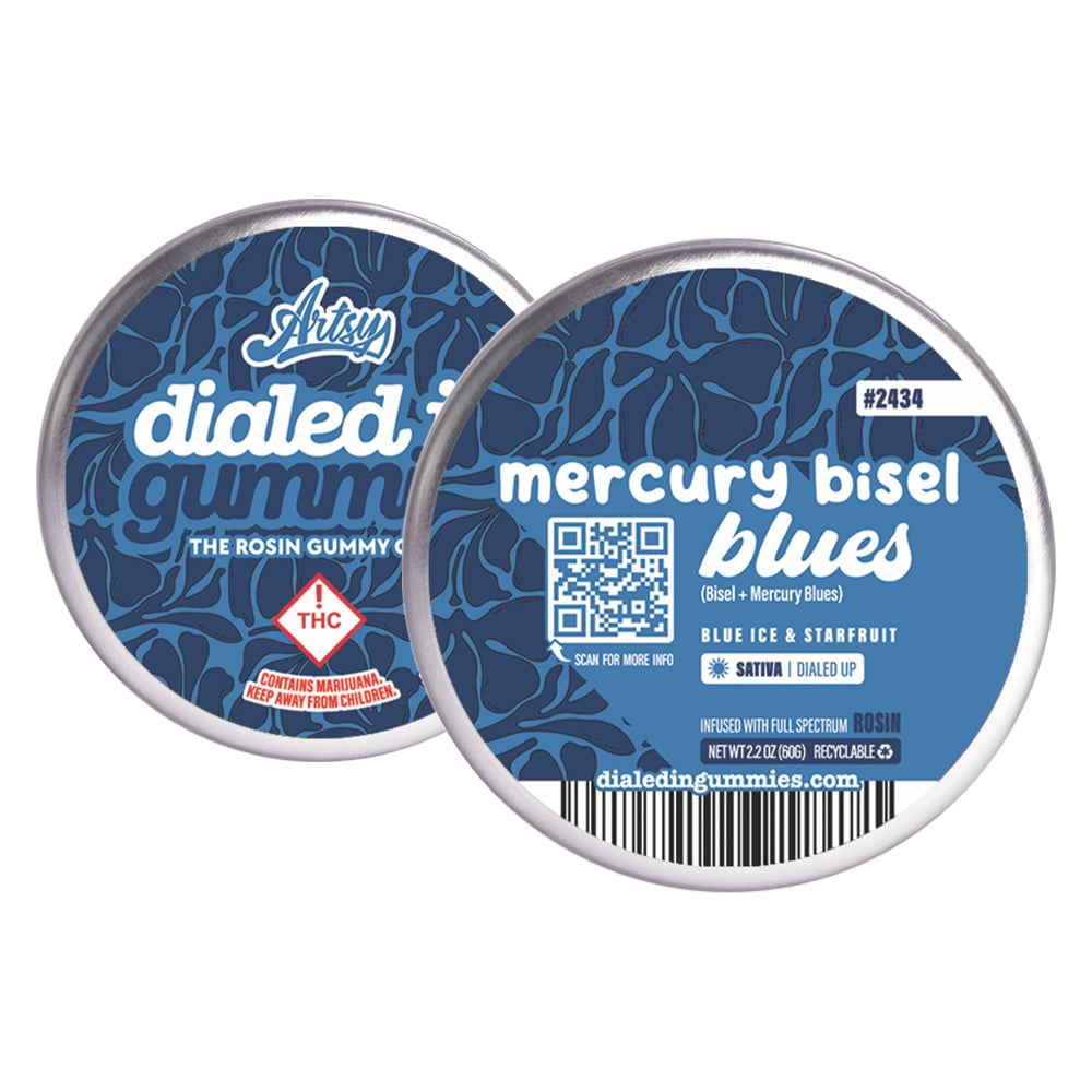 100mg - Mercury Bisel Blues #2434 - Rosin Gummies (10pk) by Dialed In Gummies