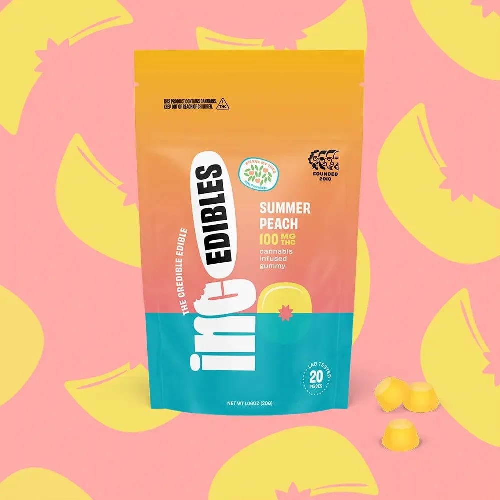 inc.edibles 20 Pack Summer Peach THC Gummies 01551 by (inc)edibles