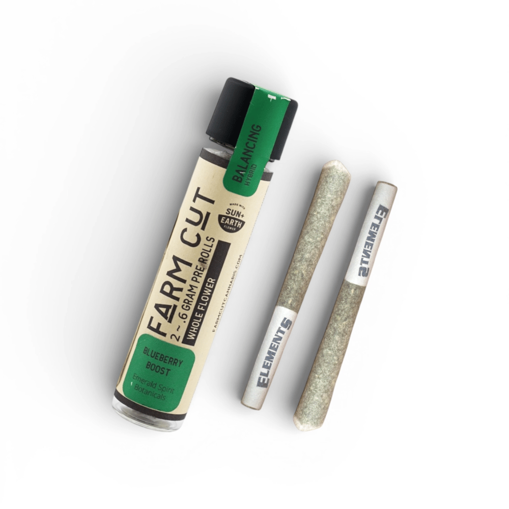 Blueberry Boost THCV Pre-roll by Emerald Spirit Botanicals  [.6g] by Farm Cut