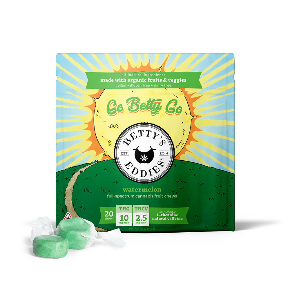 Go Betty Go - Watermelon [20pk] (200mg THC/50mg THCV) by Betty's Eddies