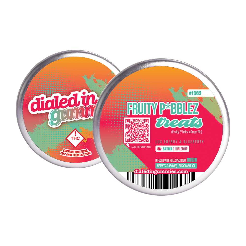 100mg - Fruity P'z Treats - Rosin Gummies (10pk) by Dialed In Gummies