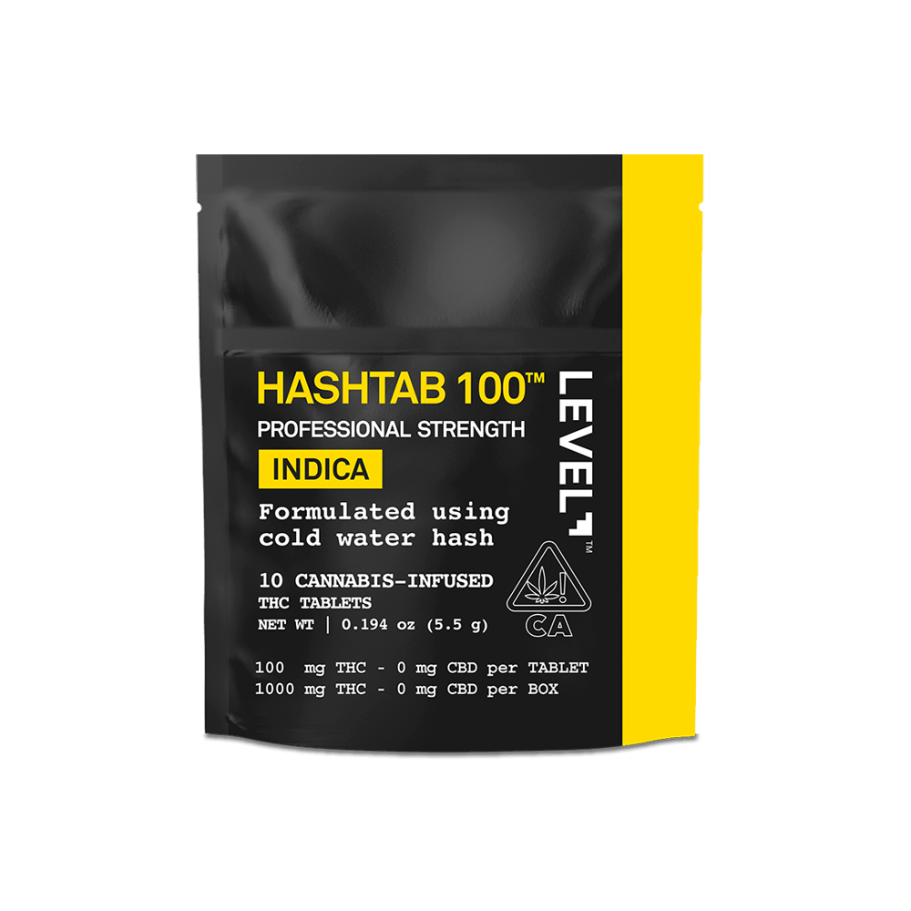 HASHTAB 100 Indica [10pk] (1000mg) by LEVEL