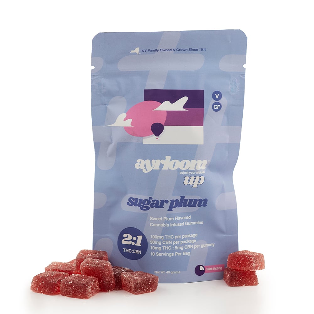 2:1 Sugar Plum UP [10pk] (100mg THC/50mg CBN) by ayrloom