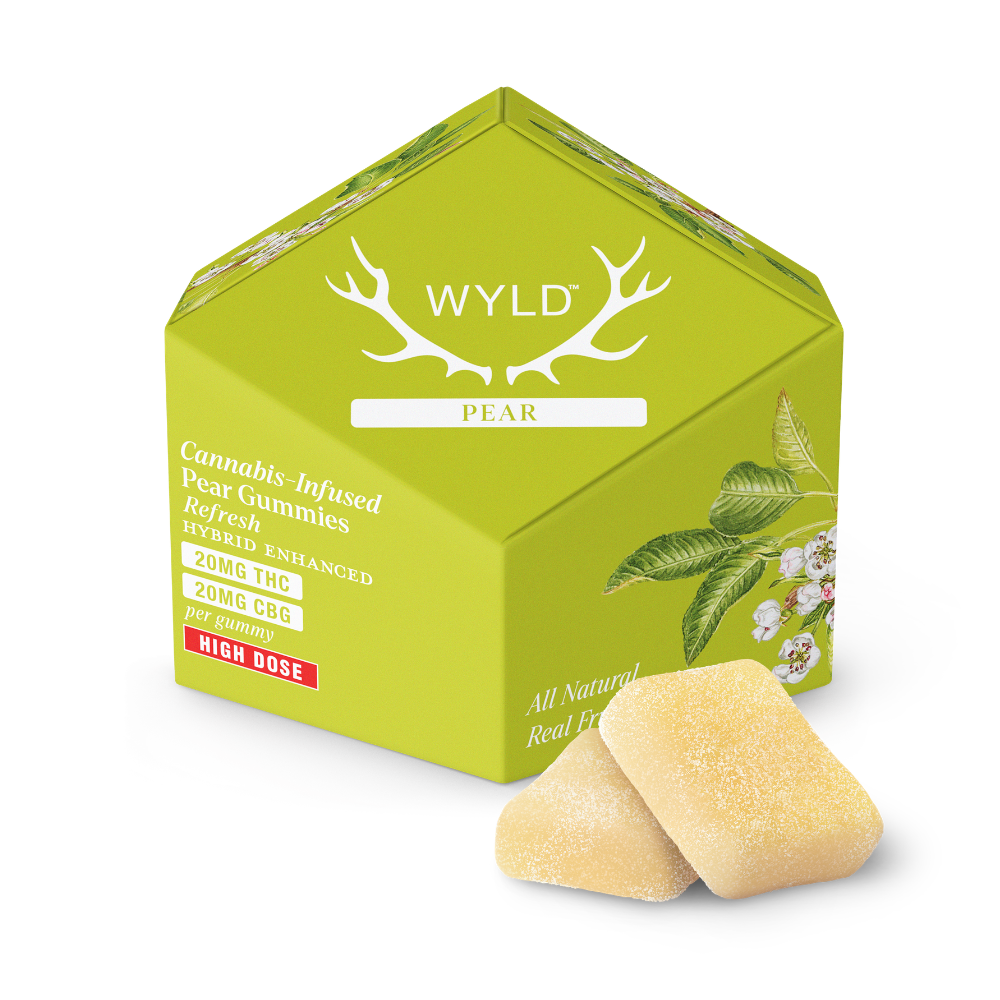 *HIGH DOSE* Pear 1:1 CBG + Hybrid Enhanced Gummies | 200mg by WYLD
