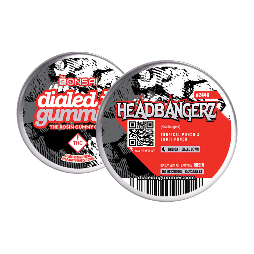 100mg - HeadBangerz - Rosin Gummies (10pk) by Dialed In Gummies