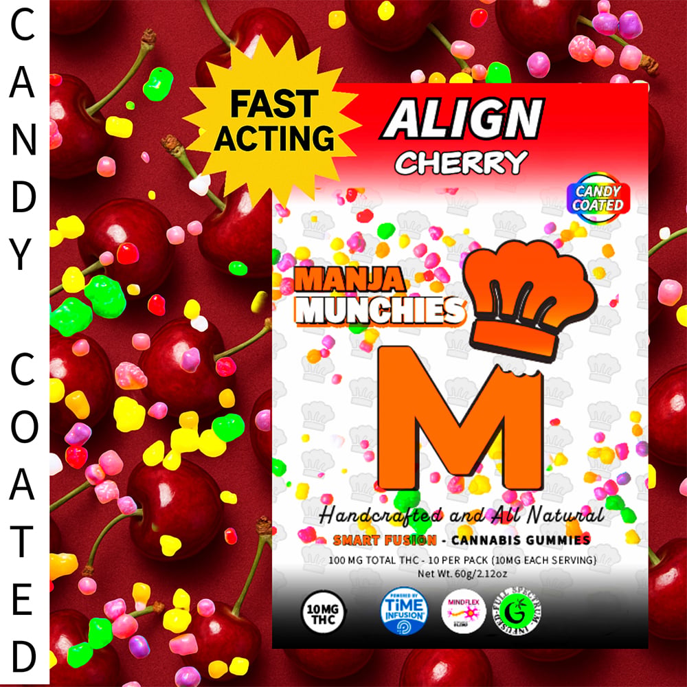 Align Cherry [10pk] (100mg) by Manja Munchies