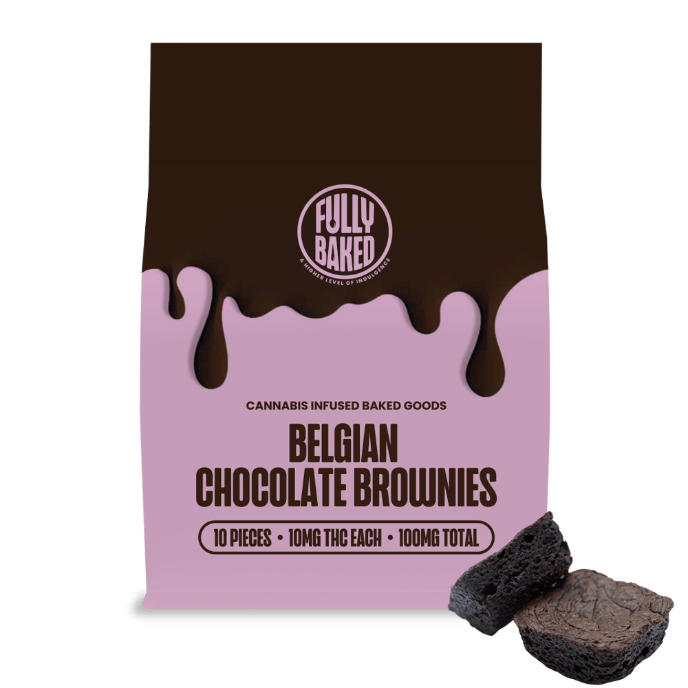 Belgian Chocolate Brownies [10pk] (100mg) by Fully Baked