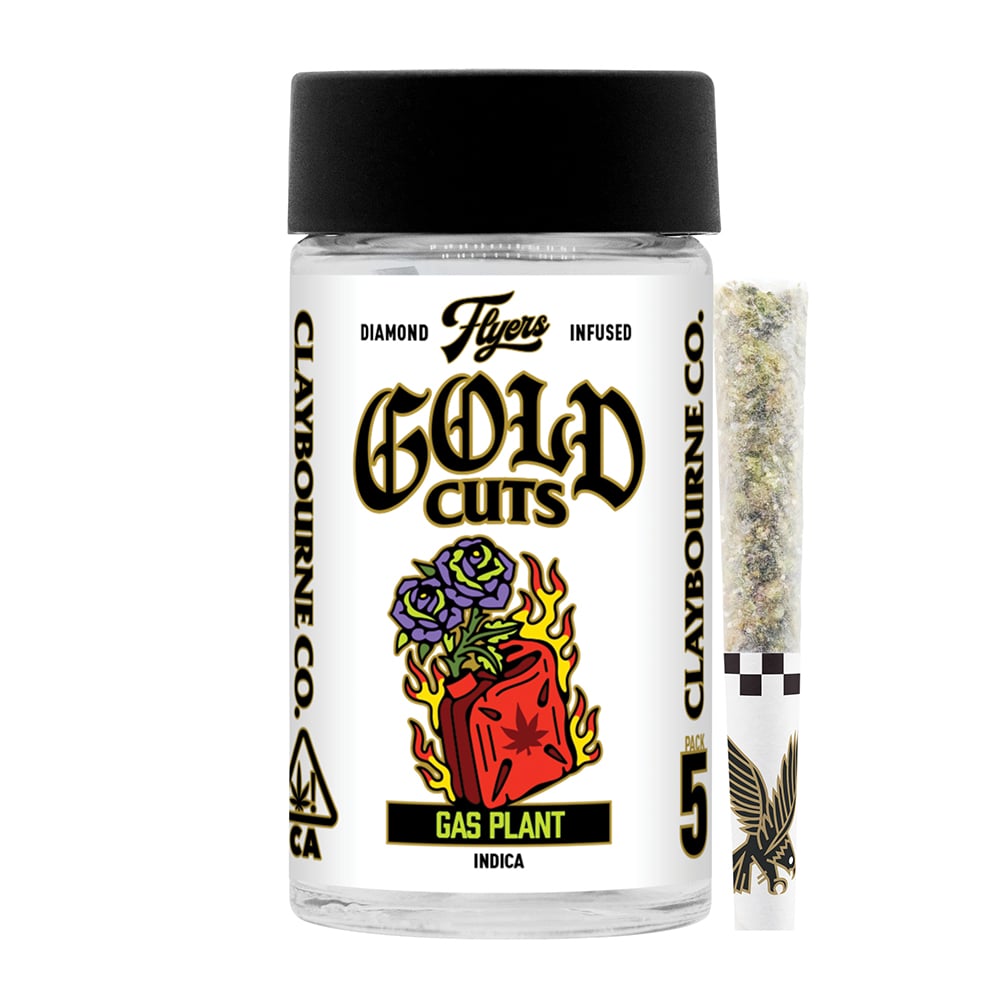 Gas Plant (2.5g) - Diamond Infused Flyers Pre-Rolls by Claybourne