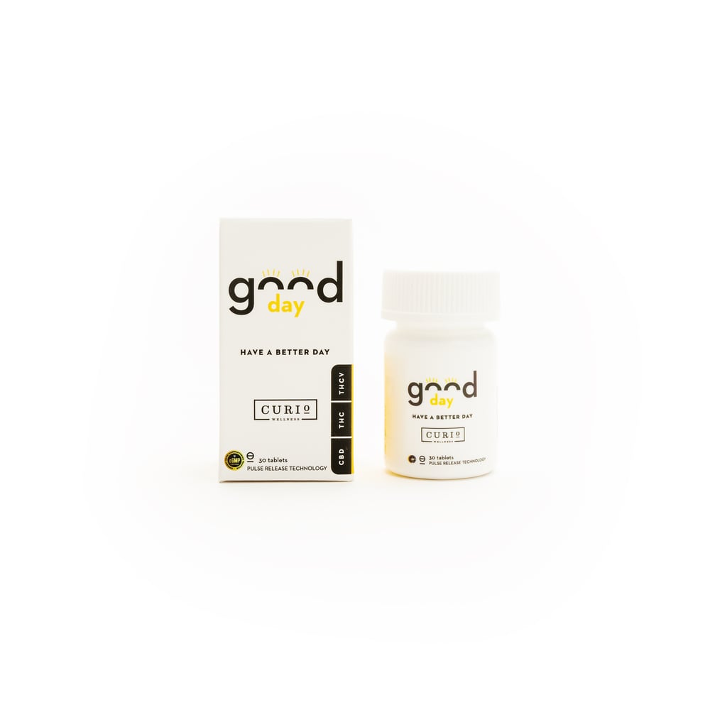 Good Day Tablets | 10:5:5 [30pk] (300mg CBD/150mg THC/150mg THCV) by Curio Wellness
