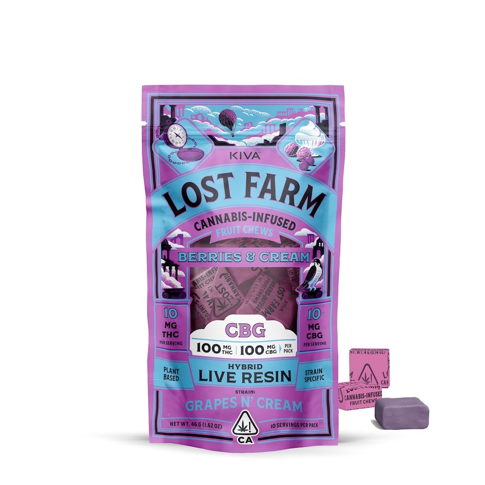 10:10 Berries & Cream x Grapes n' Cream [10pk] (100mg THC/100mg CBG) by Lost Farm