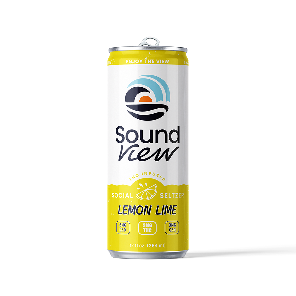 SoundView Lemon Lime Seltzer [12oz] (3mg THC/3mg CBD/3mg CBG) by SoundView