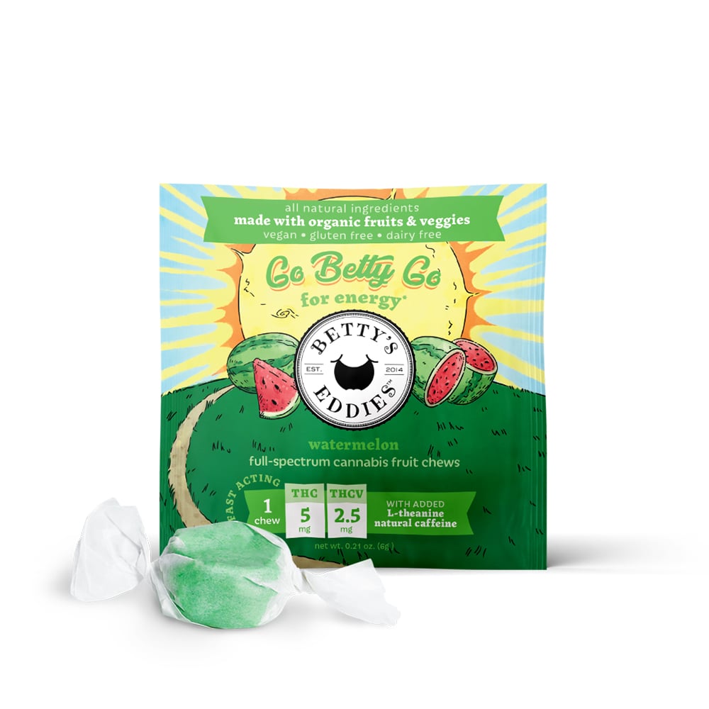 Go Betty Go - Watermelon [1pk] (5mg THC/2.5mg THCV) by Betty's Eddies
