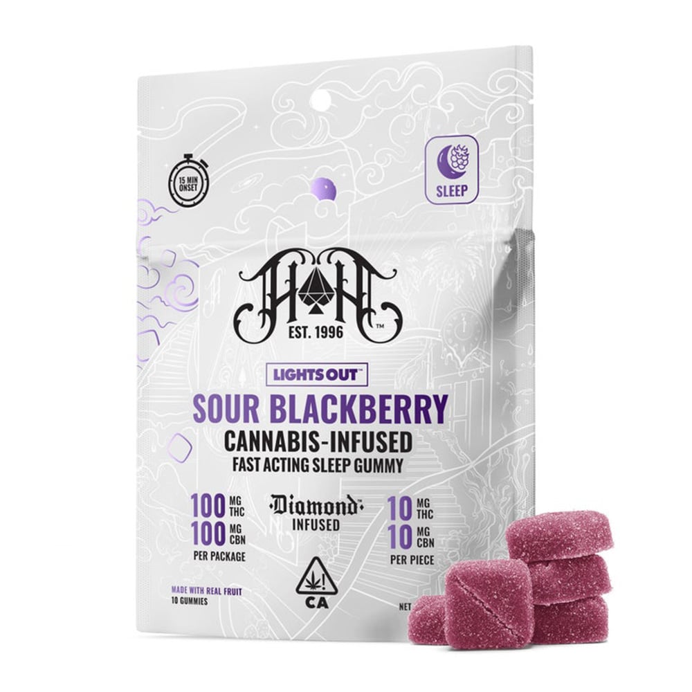 Sour Blackberry [10pk] (100mg THC/100mg CBN) by Heavy Hitters