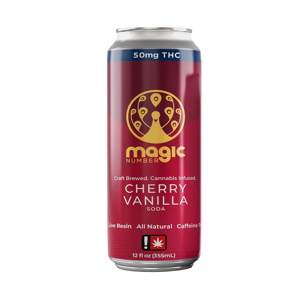 Cherry Vanilla Natural Soda (50mg Live Resin) by Magic Number